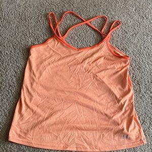 Under Armour Loose Heatgear Tank Large Orange